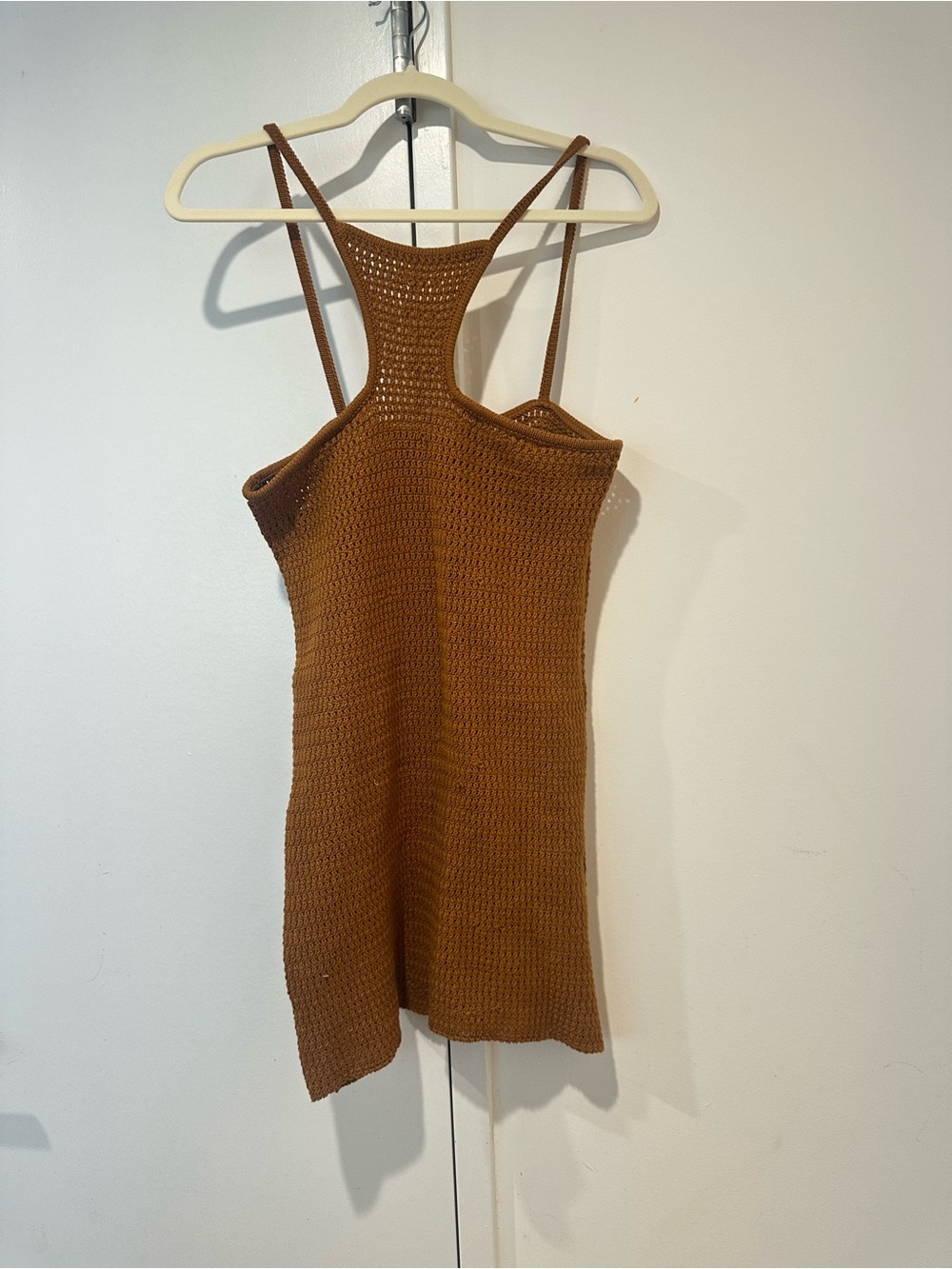 House of Harlow 1960 Rust Brown Crochet Mini Dress